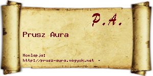 Prusz Aura névjegykártya
